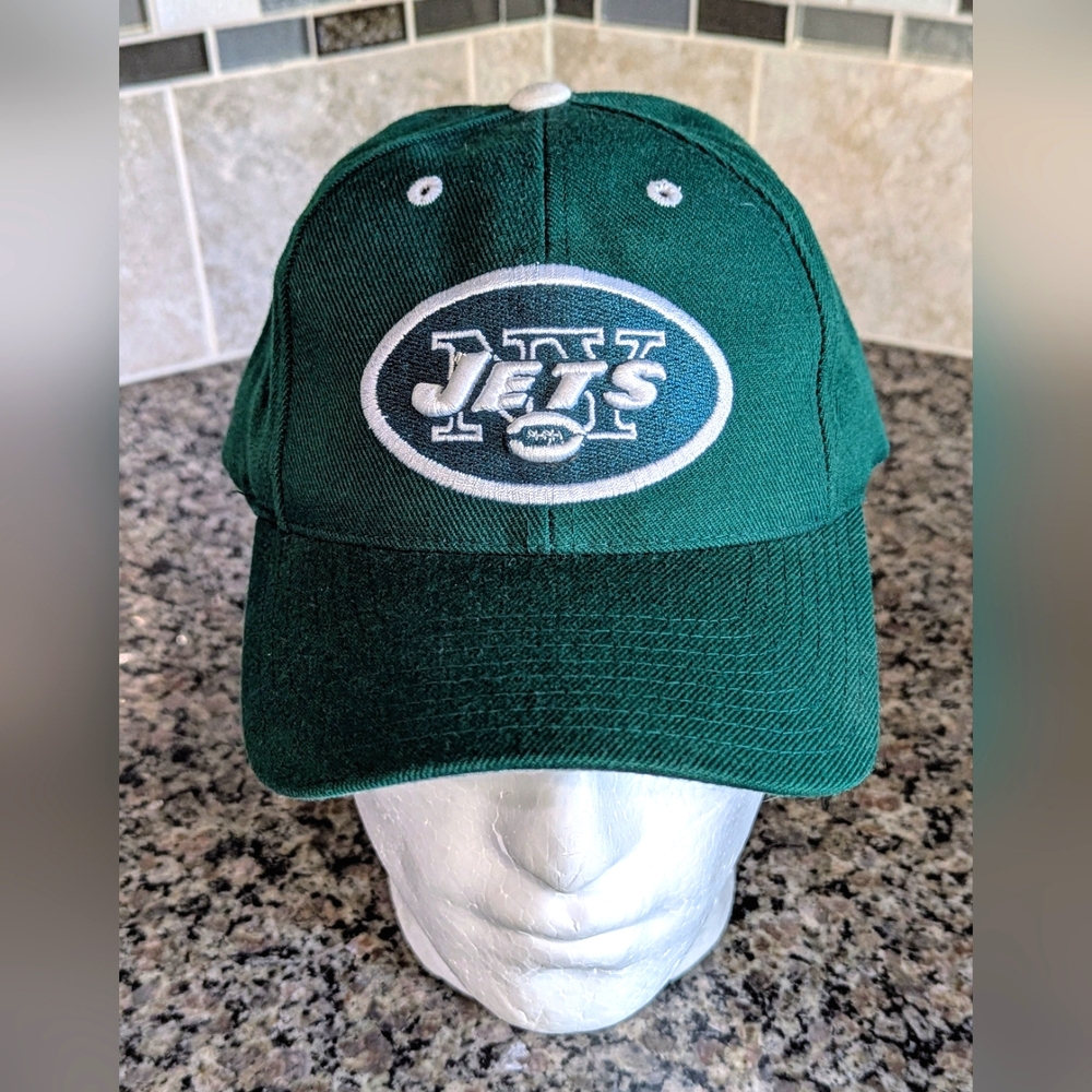 New York Jets VINTAGE Logo Athletic Men's Hat Cap Snap Back Green NFL Football